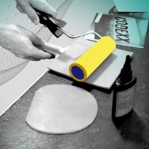 Trykrulle til montering af gummibelægninger på dit bordtennisbat