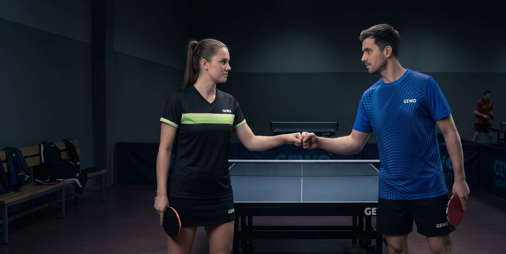 Bordtennistøj fra GEWO's 2026 kollektion. Køb hos Vores Bordtennis
